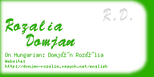 rozalia domjan business card
